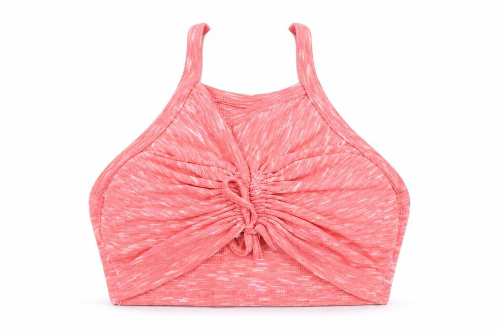 Missy Empire Womens Pink  Polyester Cropped Tank Size 10 High Neck