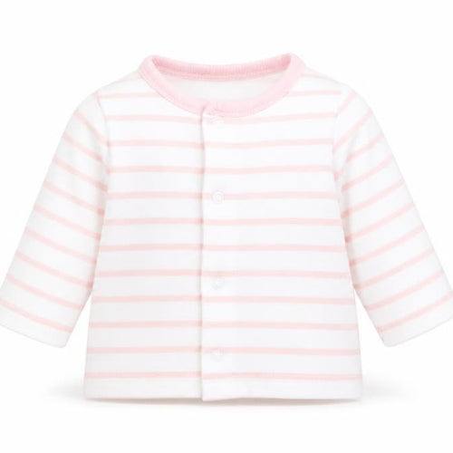 F&F Baby Pink Striped  Jacket  Size 0-3 Months   Snap - 0-1 month