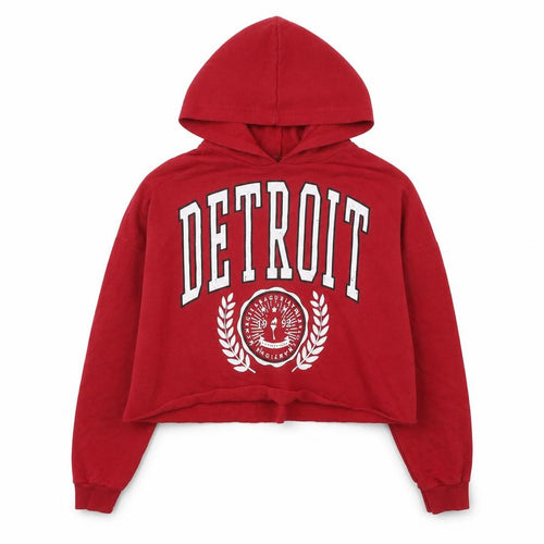 New Look Girls Red  Cotton Pullover Hoodie Size 14-15 Years  Pullover - 'Detroit'