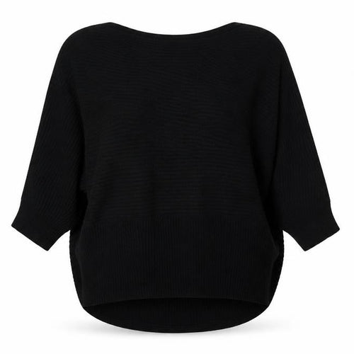 Dorothy Perkins Womens Black Boat Neck  Acrylic Pullover Jumper Size M