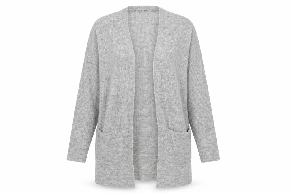 NEXT Womens Grey Round Neck  Acrylic Cardigan Jumper Size 12