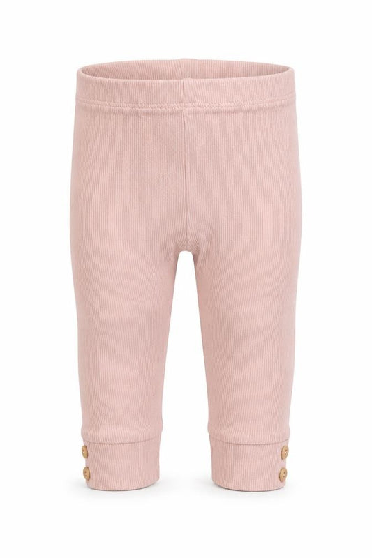 Front view of Tu girls’ pink cotton jogger leggings, size 6-9, months