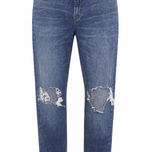 New Look Mens Blue  Cotton Skinny Jeans Size 32 L30 in Regular Button