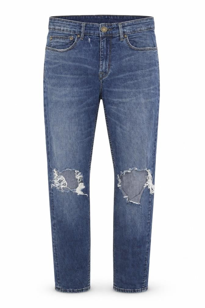 New Look Mens Blue  Cotton Skinny Jeans Size 32 L30 in Regular Button