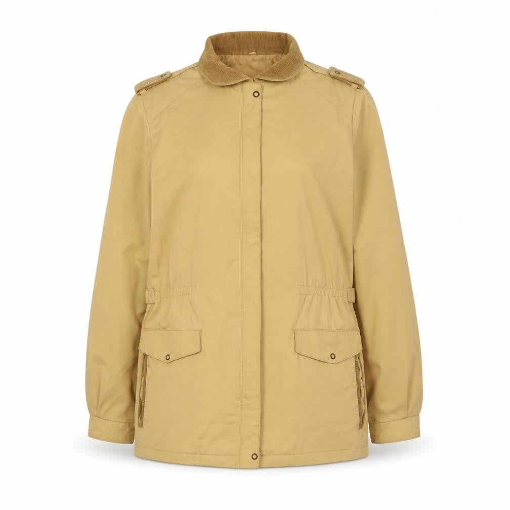 Front view of harvest women’s brown jacket, size UK 10, zip