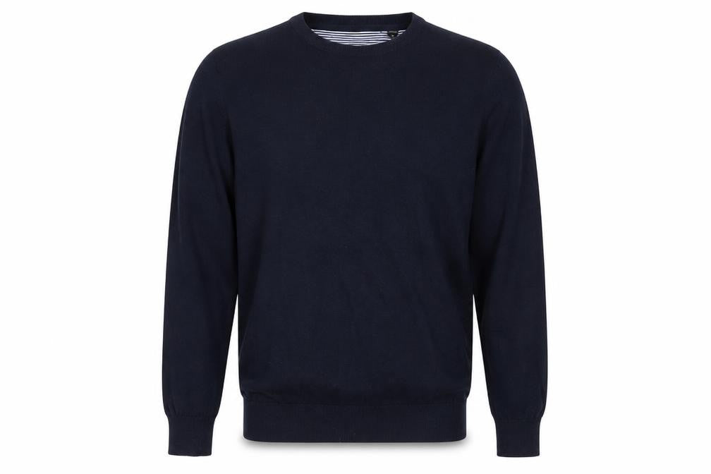 Brave Soul Mens Blue Round Neck  Cotton Pullover Jumper Size XS