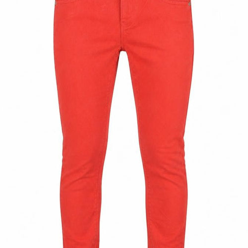 Topshop Womens Red  Cotton Skinny Jeans Size 28 in L28 in Slim Zip