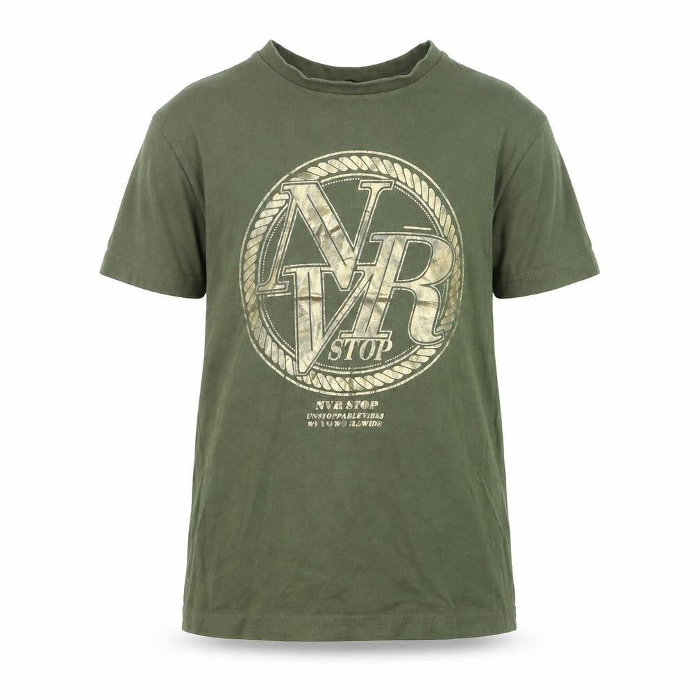 George Girls Green  Cotton Pullover T-Shirt Size 7-8 Years Crew Neck Pullover - Never Stop