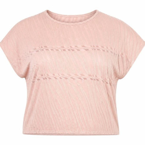 Dorothy Perkins Womens Pink Animal Print Polyester Basic T-Shirt Size 16 Round Neck