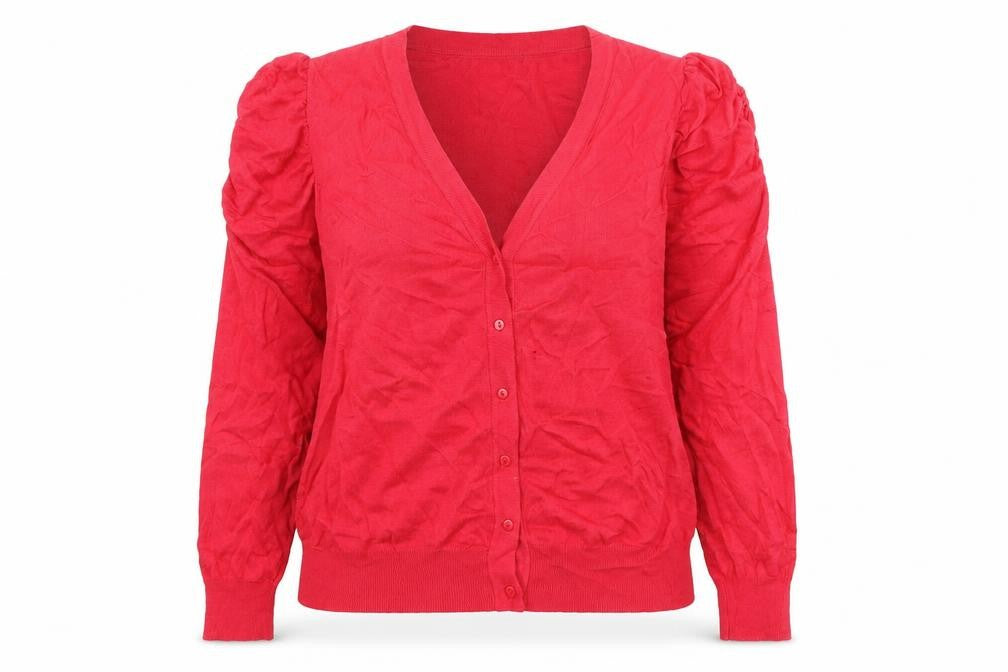 Klass Womens Pink V-Neck  Viscose Cardigan Jumper Size L