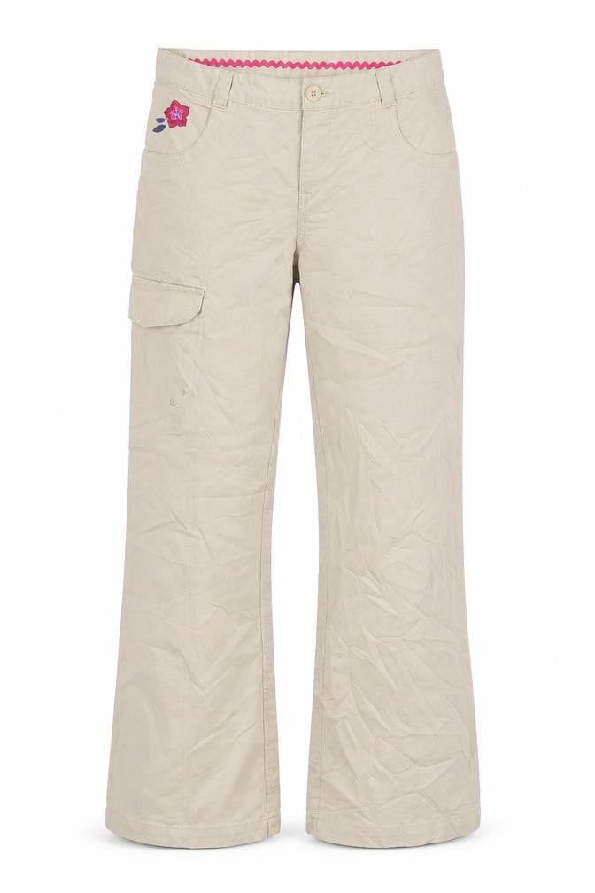 REI Girls Brown  Cotton Cargo Trousers Size M  Regular Zip
