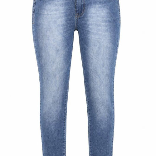 Kdori Womens Blue  Cotton Skinny Jeans Size 26 in L30 in Slim Zip