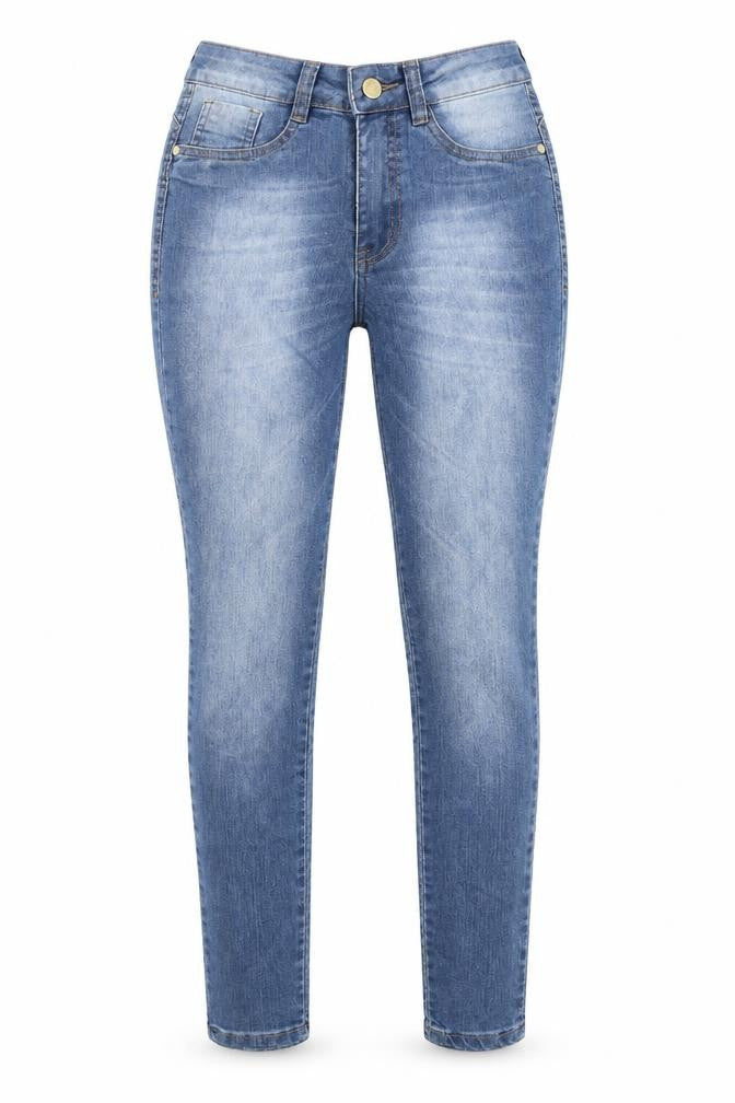 Kdori Womens Blue  Cotton Skinny Jeans Size 26 in L30 in Slim Zip