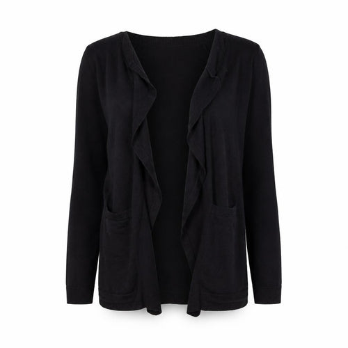 TU Womens Black V-Neck  Viscose Cardigan Jumper Size 8