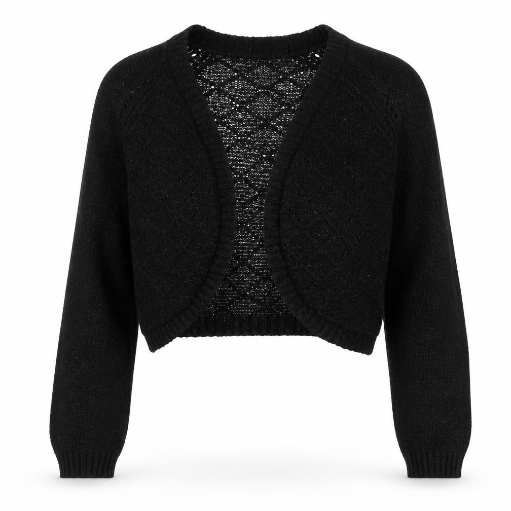 TU Womens Black V-Neck  Acrylic Cardigan Jumper Size 12
