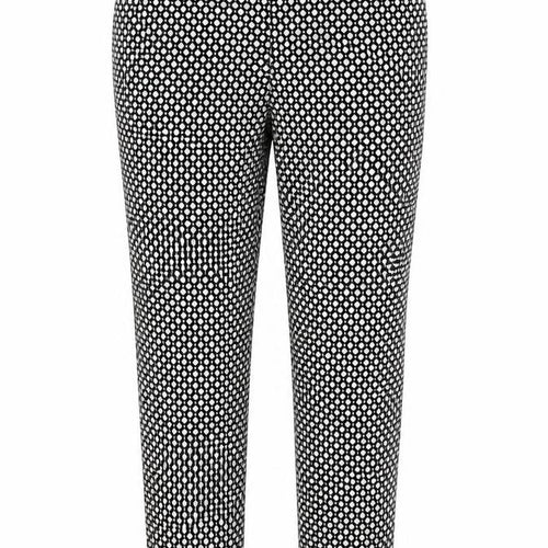 New Look Womens Black Geometric Polyester Dress Pants Trousers Size 10 L27 in Regular Button