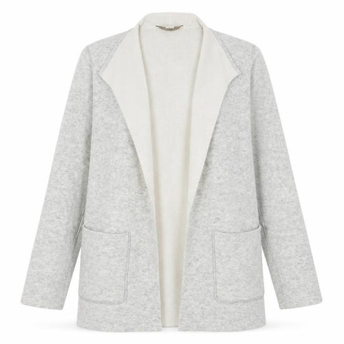 LOFT Womens Grey V-Neck  Acrylic Cardigan Jumper Size M