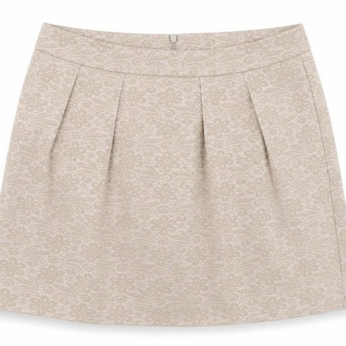 United Colors of Benetton Womens Beige  Cotton A-Line Skirt Size 8   Zip