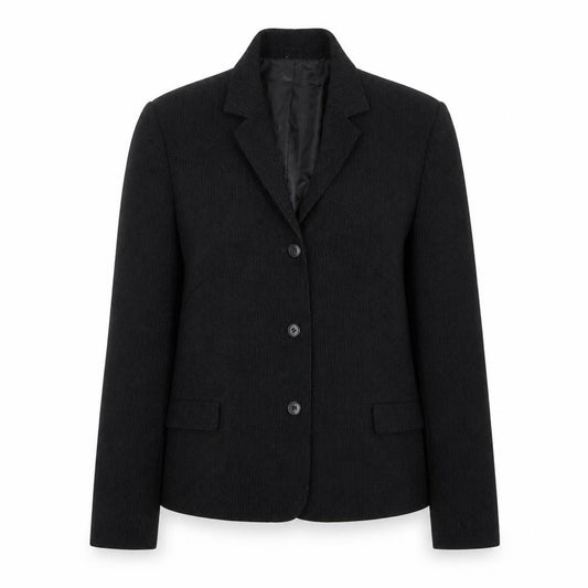 Front view of Next women’s black polka dot jacket blazer, size UK 10, button
