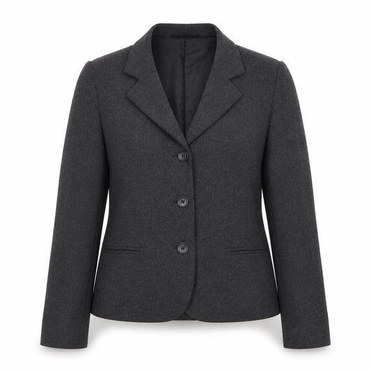 Front view of Next women’s grey polyester jacket blazer, size UK 10