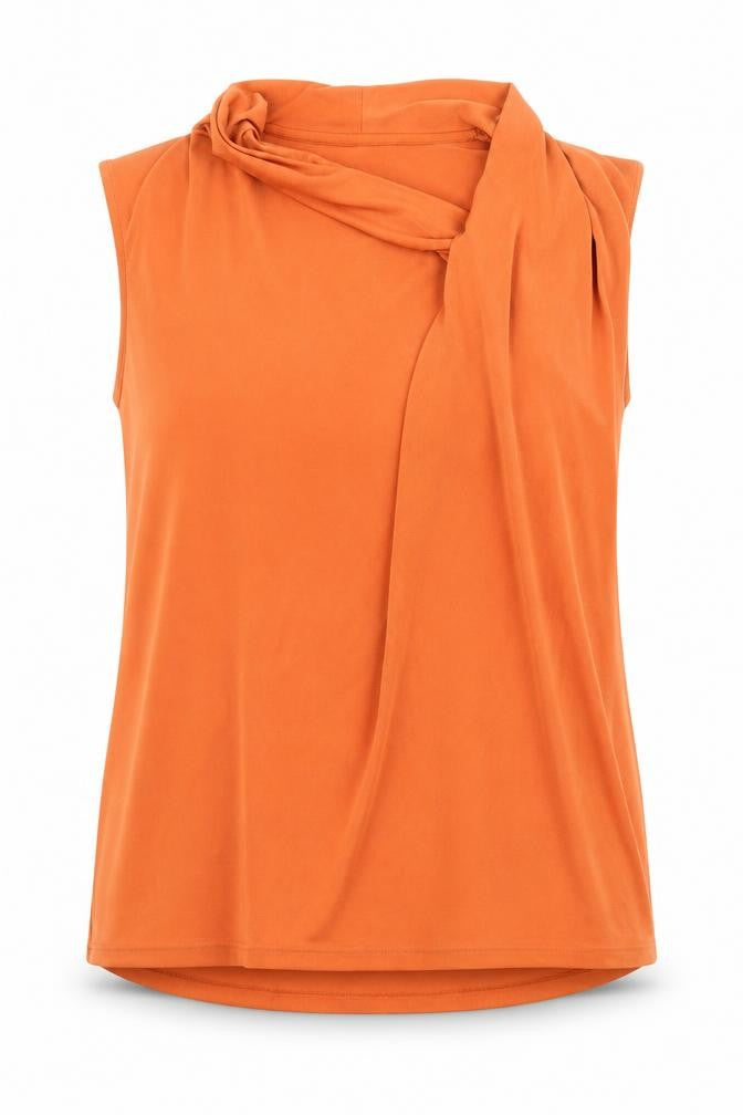 Next Womens Orange  Polyester Basic Tank Size 10 Cowl Neck