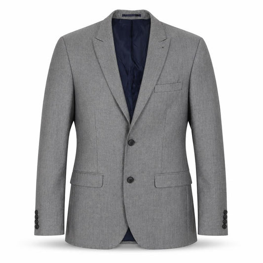Front view of Next men’s grey polyester jacket suit jacket, size 38