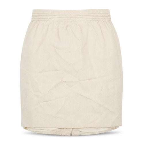 Adam Womens Ivory  Linen Straight & Pencil Skirt Size 10   Zip