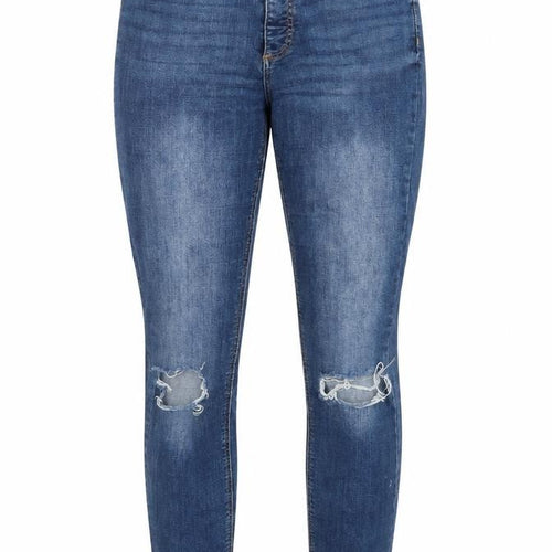 Denim Co Womens Blue  Cotton Skinny Jeans Size 8 L28 in Regular Button