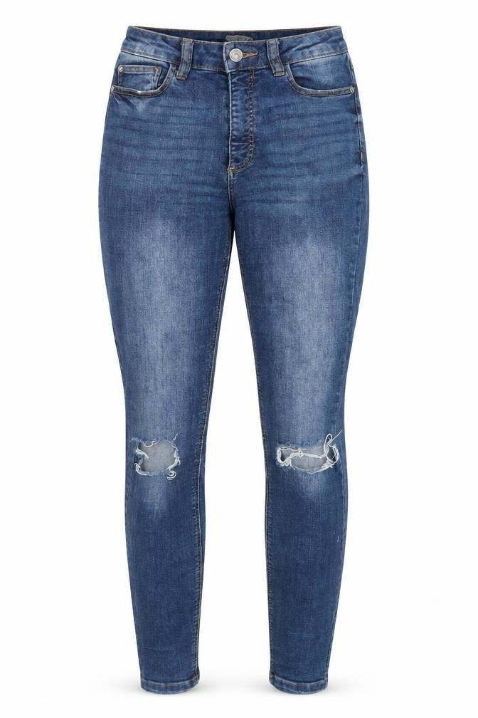 Denim Co Womens Blue  Cotton Skinny Jeans Size 8 L28 in Regular Button