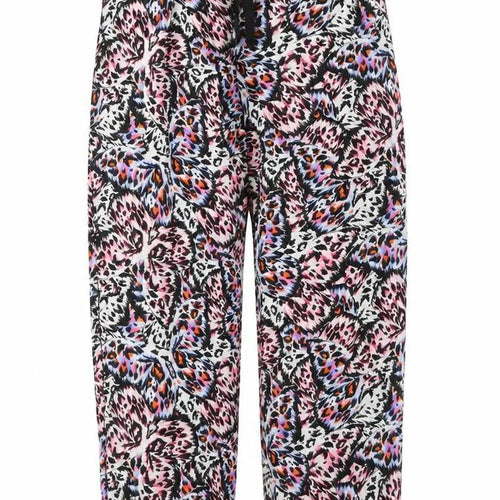 Primark Womens Multicoloured Animal Print Polyester Snow Pants Trousers Size 14 L29 in Regular Tie