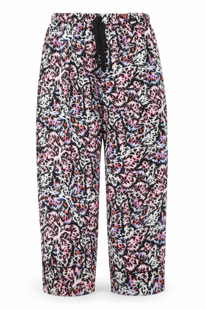 Primark Womens Multicoloured Animal Print Polyester Snow Pants Trousers Size 14 L29 in Regular Tie