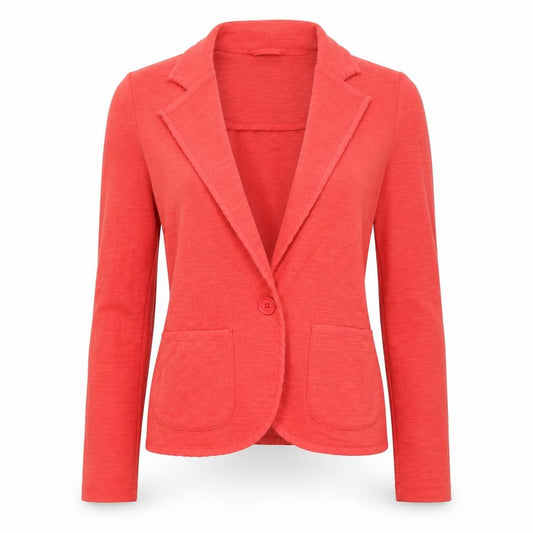 Front view of New Look women’s pink jacket blazer, size UK 6, button