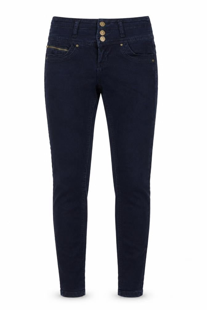 Denim & Co. Womens Blue  Cotton Skinny Jeans Size 6 L30 in Regular Button