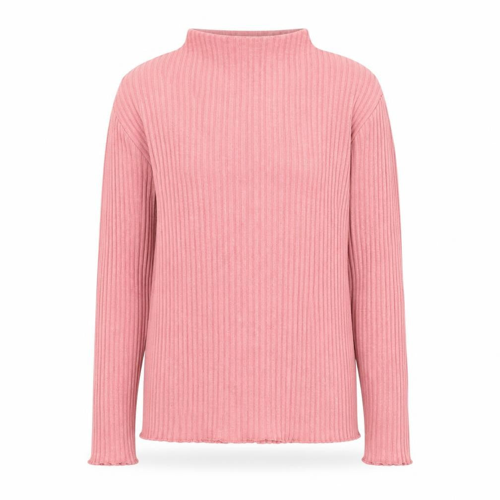 Dunnes Womens Pink Mock Neck  Polyester Pullover Jumper Size M