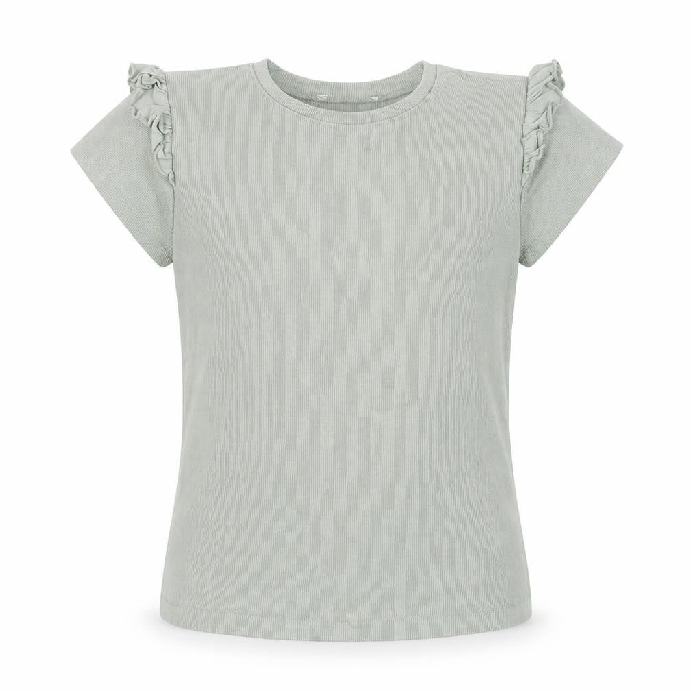 George Girls Green  Cotton Basic T-Shirt Size 10-11 Years Round Neck Pullover