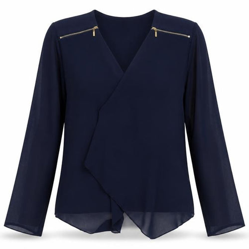 Mela London Womens Blue V-Neck  Polyester Cardigan Jumper Size S