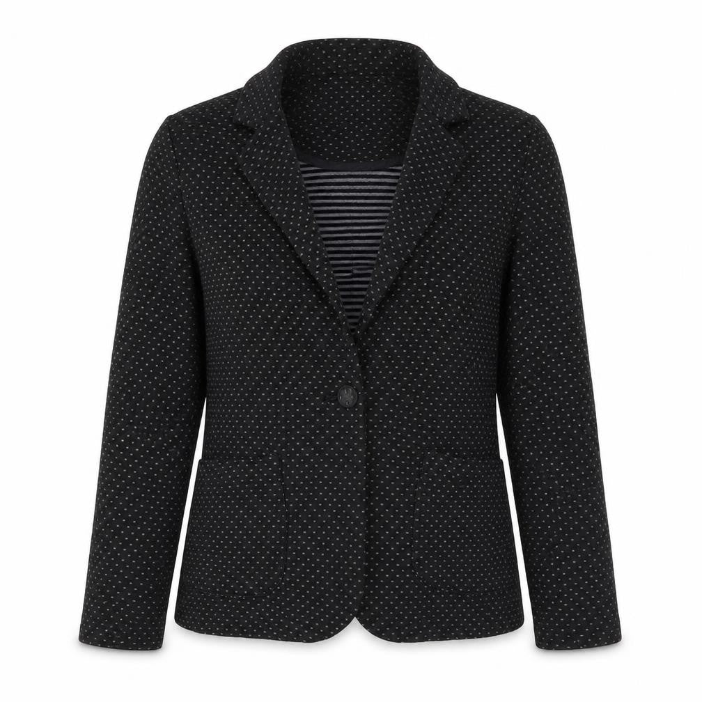 Henry Holland Womens Black Geometric Cotton Jacket Blazer Size 8