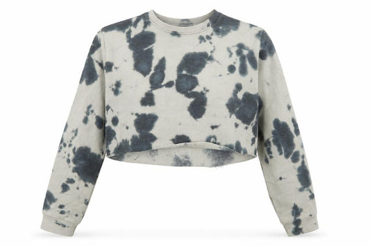 Front view of PRETTYLITTLETHING women’s green cotton pullover sweatshirt, size UK 6