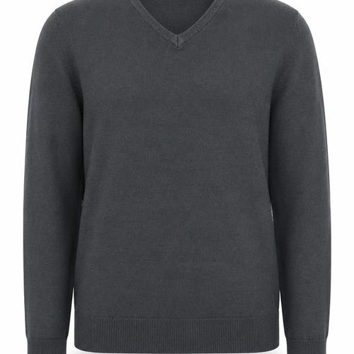 Originals Mens Grey V-Neck  Acrylic Pullover Jumper Size L