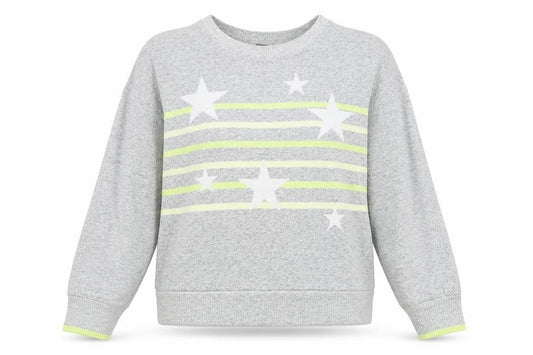 Front view of Next women’s multicoloured round neck striped viscose jumper, size UK 12