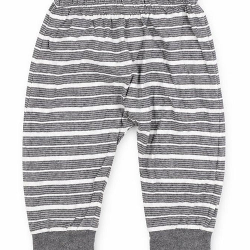 Lucy & Sam Boys Green Striped Cotton Jogger Trousers Size 9-12 Months  Pullover