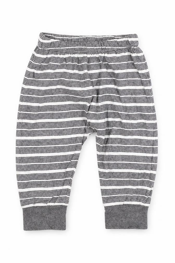 Lucy & Sam Boys Green Striped Cotton Jogger Trousers Size 9-12 Months  Pullover