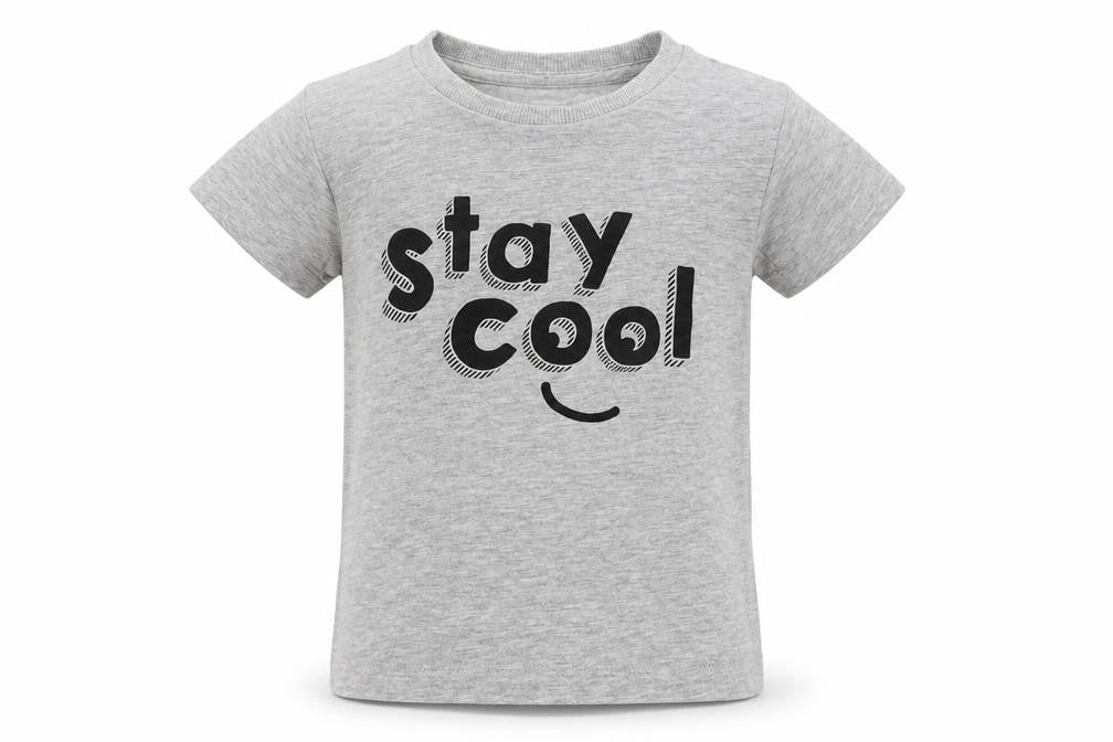 Front view of Matalan Baby Grey Cotton Basic T-Shirt, size 12-18, Months Round Neck Pullover