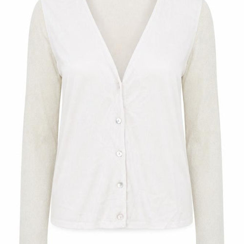 Lil Womens Gold V-Neck  Viscose Cardigan Jumper Size M