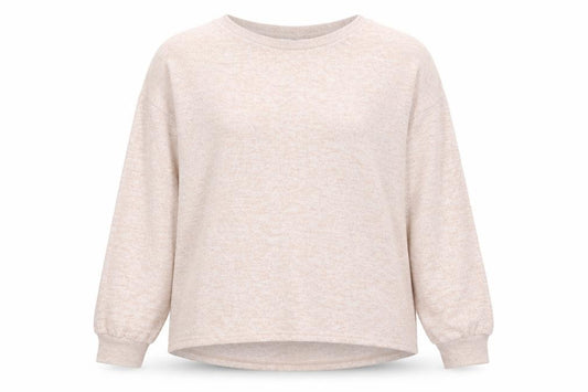 Front view of Next women’s pink crew neck polyester jumper, size UK 14
