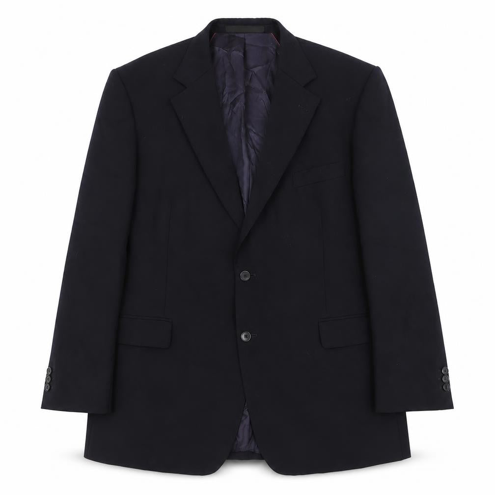 Front view of Marks & Spencer men’s beige wool jacket suit jacket, size 46