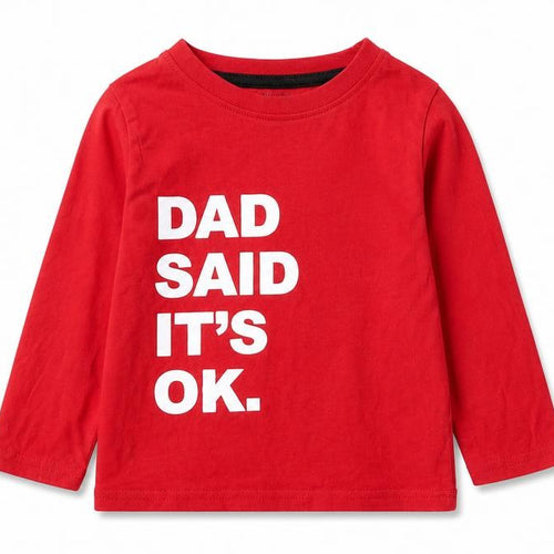 Primark Boys Red  Cotton Basic T-Shirt Size 12-18 Months Round Neck  - Dad said it's ok