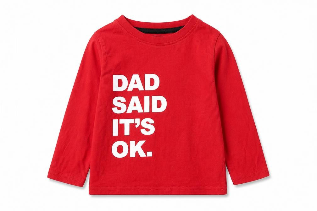 Primark Boys Red  Cotton Basic T-Shirt Size 12-18 Months Round Neck  - Dad said it's ok