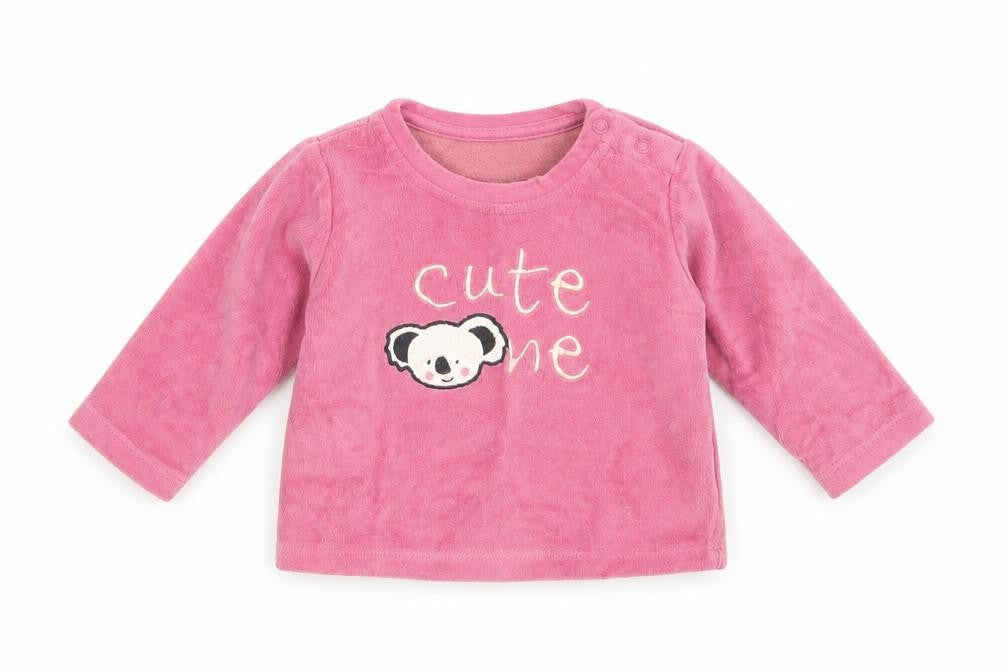 Lupilu Baby Pink  Cotton Pullover Jumper Size 3-6 Months  Snap - Cute