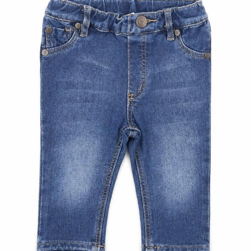 H&M Baby Blue  Cotton Jogger Jeans Size 3-6 Months  Button